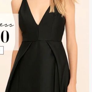 DO+BE Black Fit & Flare Mini Dress - Size M